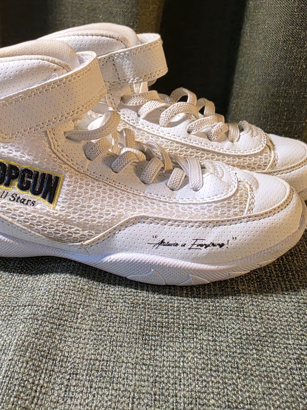 TopGun White High-Top Kids Sneakers with Ankle Strap